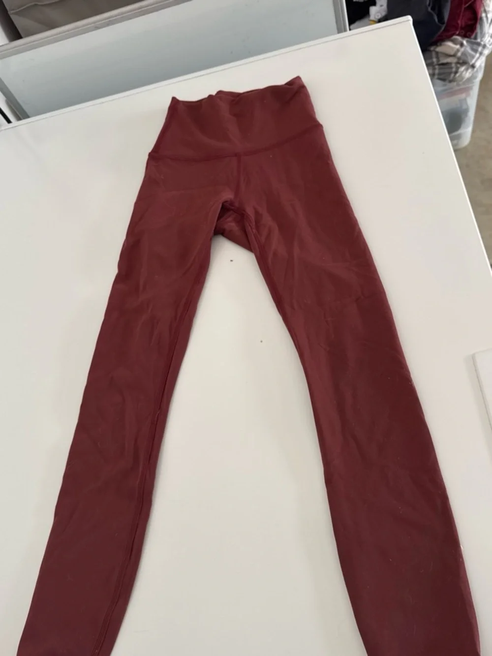 High-Waisted Lululemon Align Leggings in Burgundy size 2